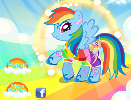 Rainbow öltöztetős lovas játék