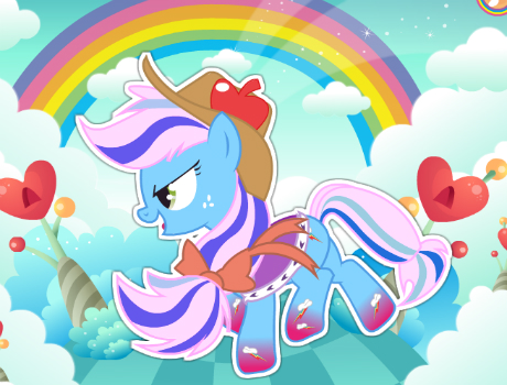 Applejack Rainbow stílusban lovas játék