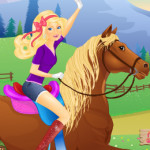 Lovas lány öltöztetős lovas játék